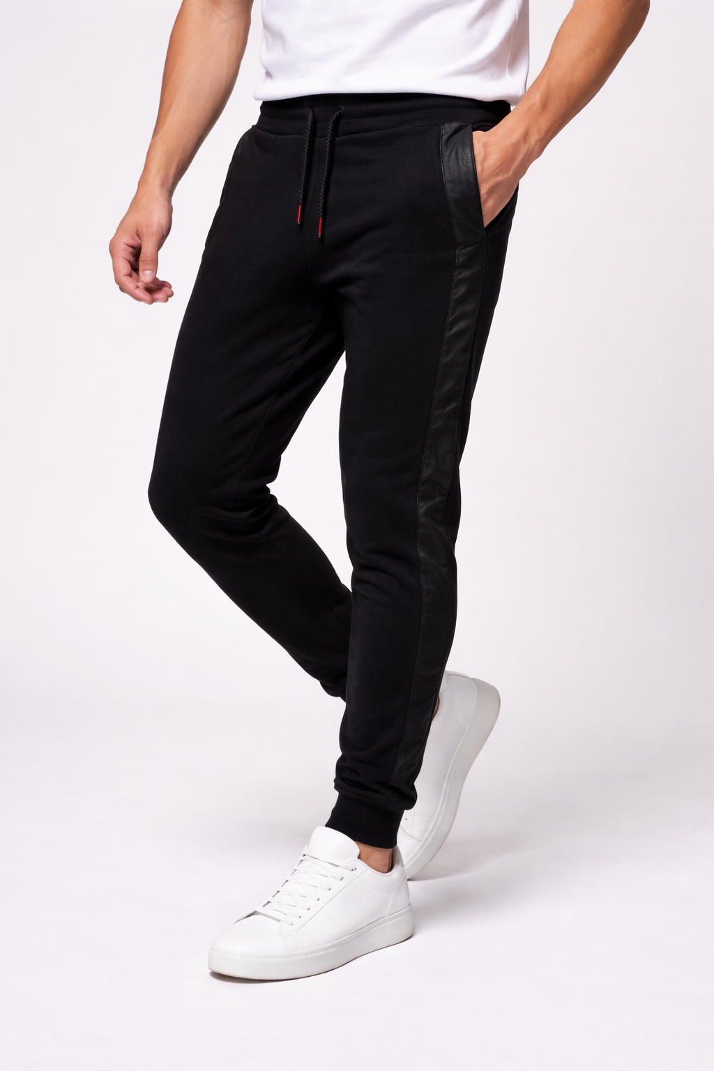 Men’s Black Slim Fit Jogger Pants Premium Casual Track Trousers