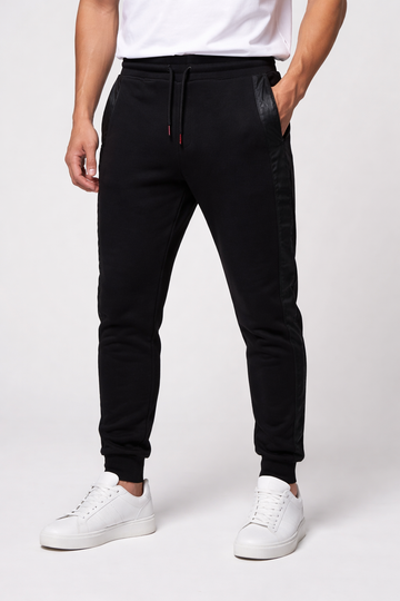Men’s Black Slim Fit Jogger Pants Premium Casual Track Trousers