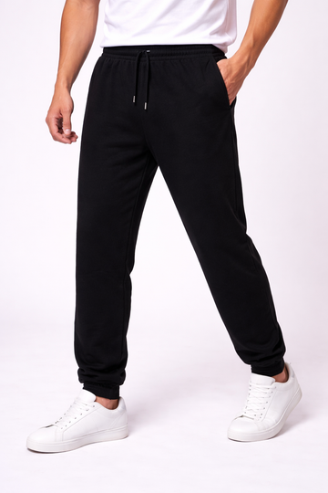 Men’s Premium Slim Fit Jogger Pants Casual Track Trousers (Black & Dark Grey)