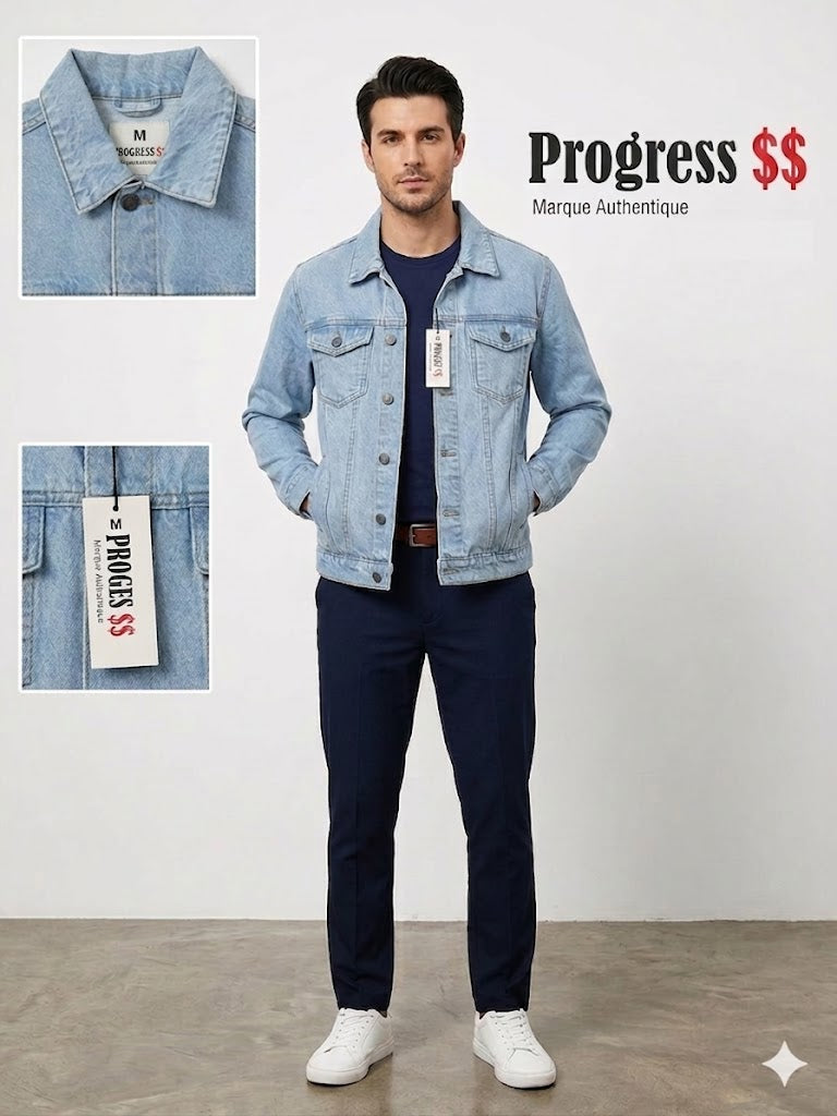 Progress $$ Premium Denim Jacket  Classic Fit